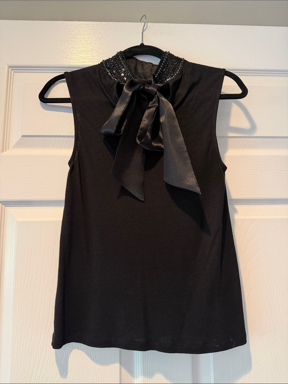 Generation Love Black Top w Beaded Neck Size XS - Picture 4 of 8